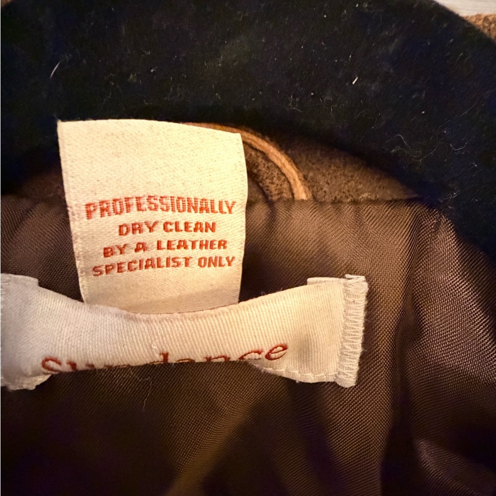 Gorgeous SUNDANCE leather Double-Breasted coat - Picture 7 of 13